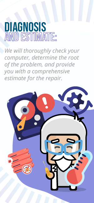 A technician is repairing a laptop computer