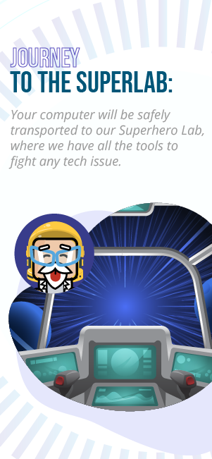 The Super PC team of superheroes, ready to tackle any computer repair and maintenance challenge